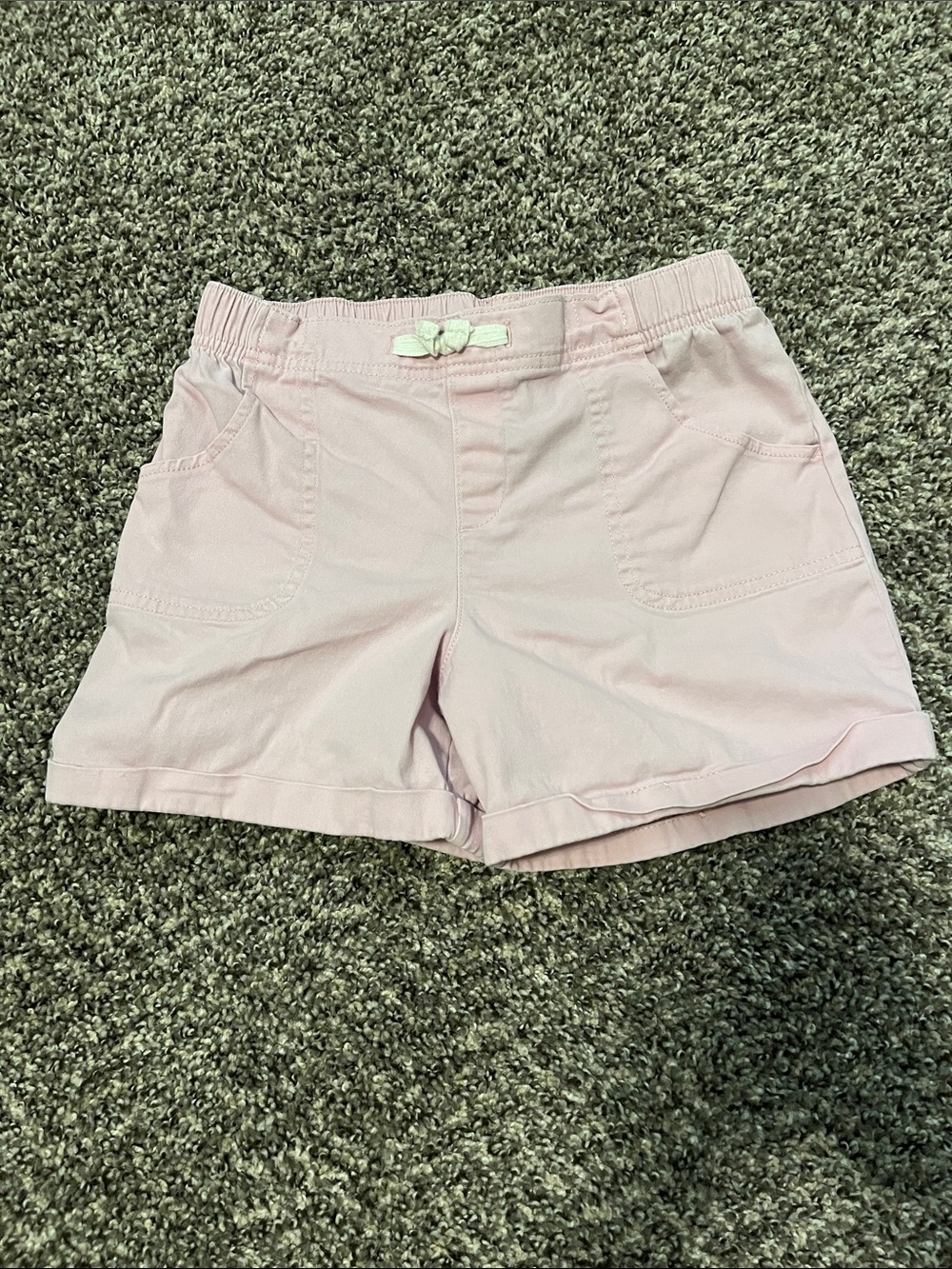 wonder nation Light Pink Girls' Elastic-Waist Shorts with Bow